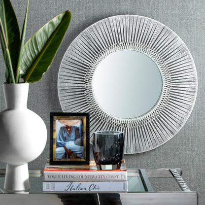 Mnemba Interlaced Wall Mirror - Silver Grey - Wall Mirror by Carlyle Avenue