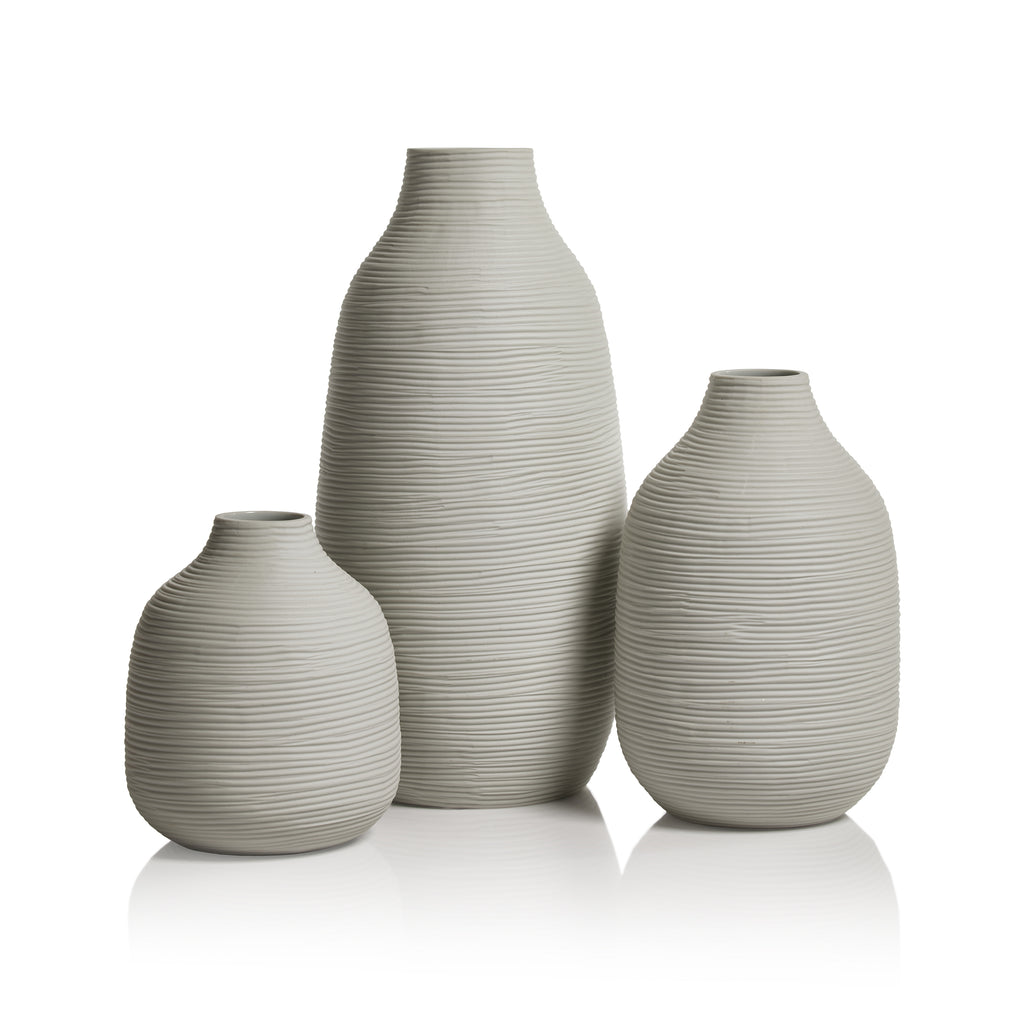 Delano Porcelain Vases - White