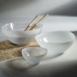 White Alabaster Glass Bowls