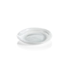 Monte Carlo Alabaster Glass Plate - White - Plates by Carlyle Avenue