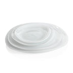 Monte Carlo Alabaster Glass Plate - White - Plates by Carlyle Avenue