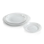 Monte Carlo Alabaster Glass Plate - White - Plates by Carlyle Avenue