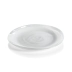 Monte Carlo Alabaster Glass Plate - White - Plates by Carlyle Avenue