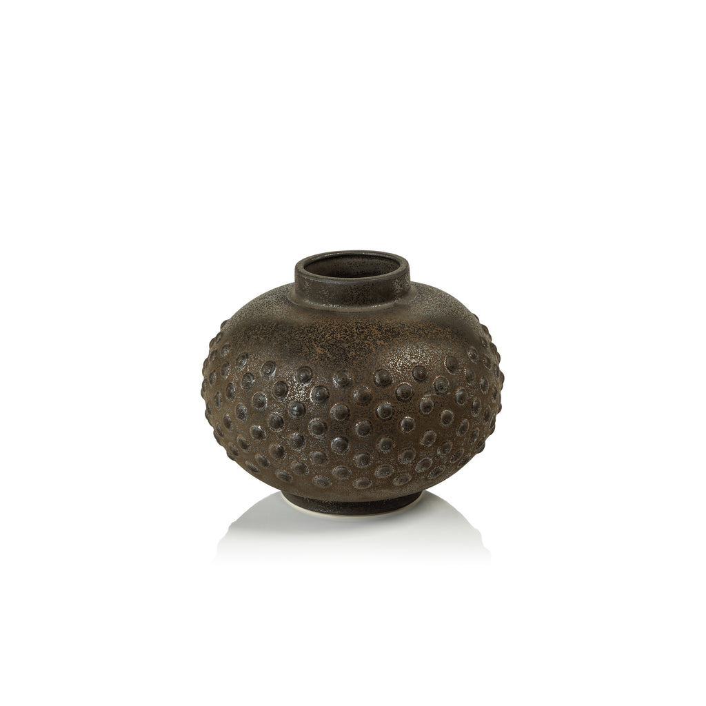 San Miguel Earthenware Vases - Metallic Bronze