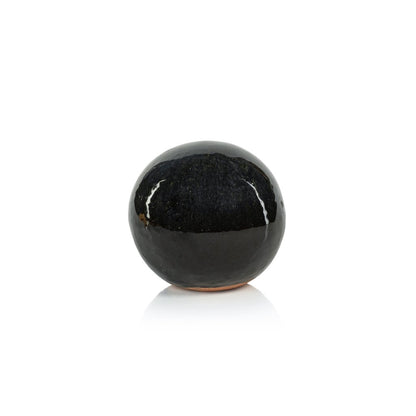 Cortez Blue-Gray Glazed Stoneware Decorative Ball - Decorative Accessories by Carlyle Avenue
