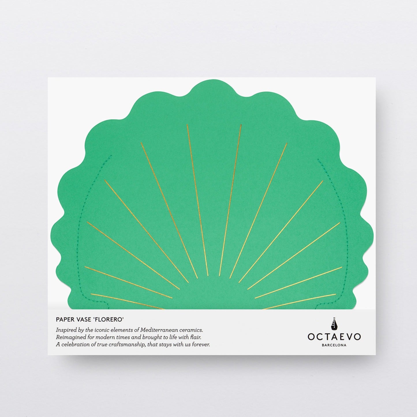 Paper Shell Vase - Green