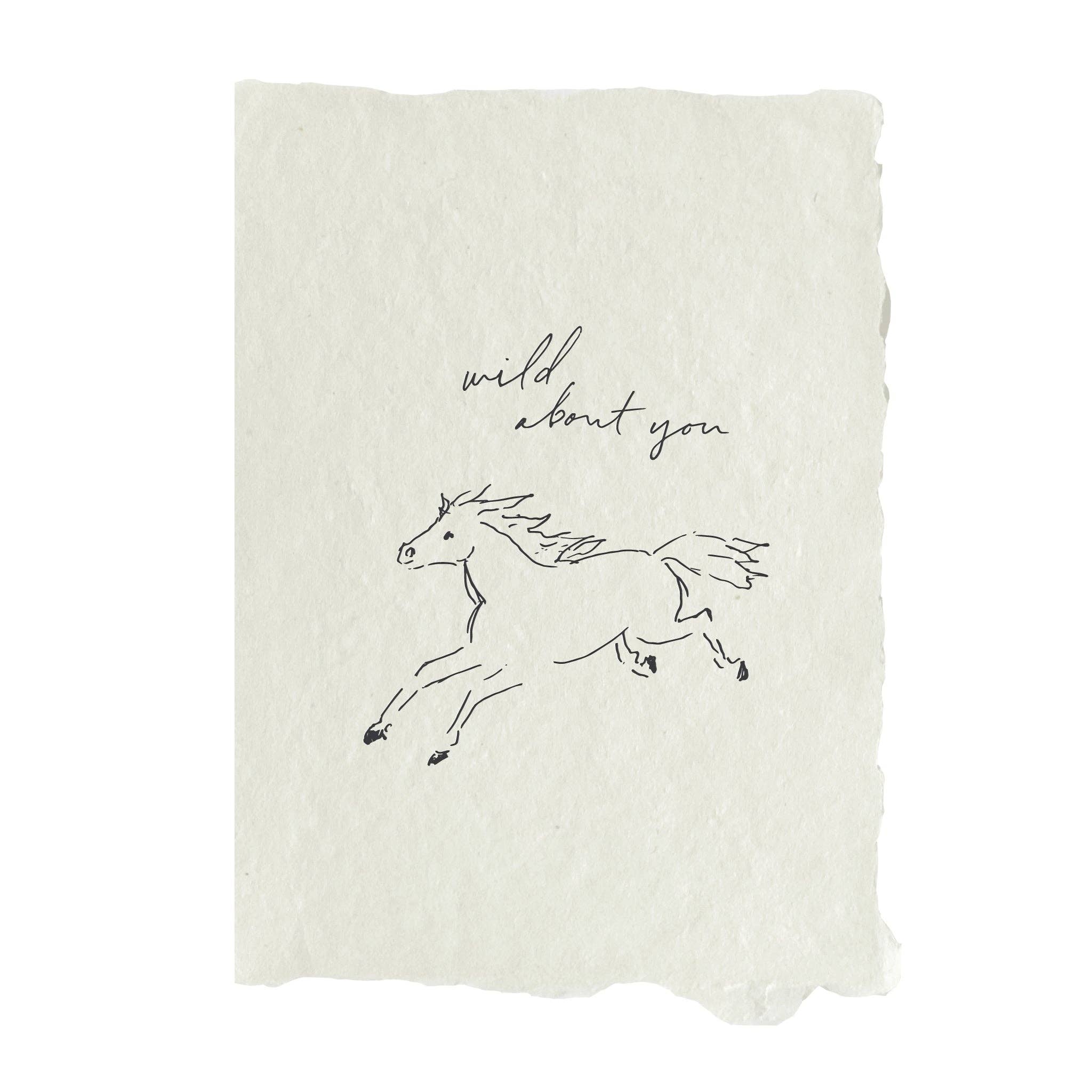 Horse wild about you card