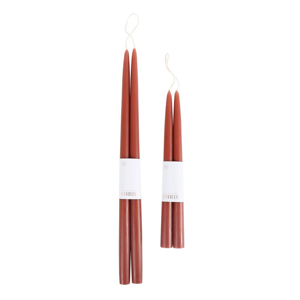 Pair of Taper Candles - Clay - CARLYLE AVENUE