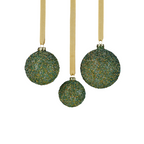 Beaded Glass Ball Ornament - Green - Ornaments by Carlyle Avenue