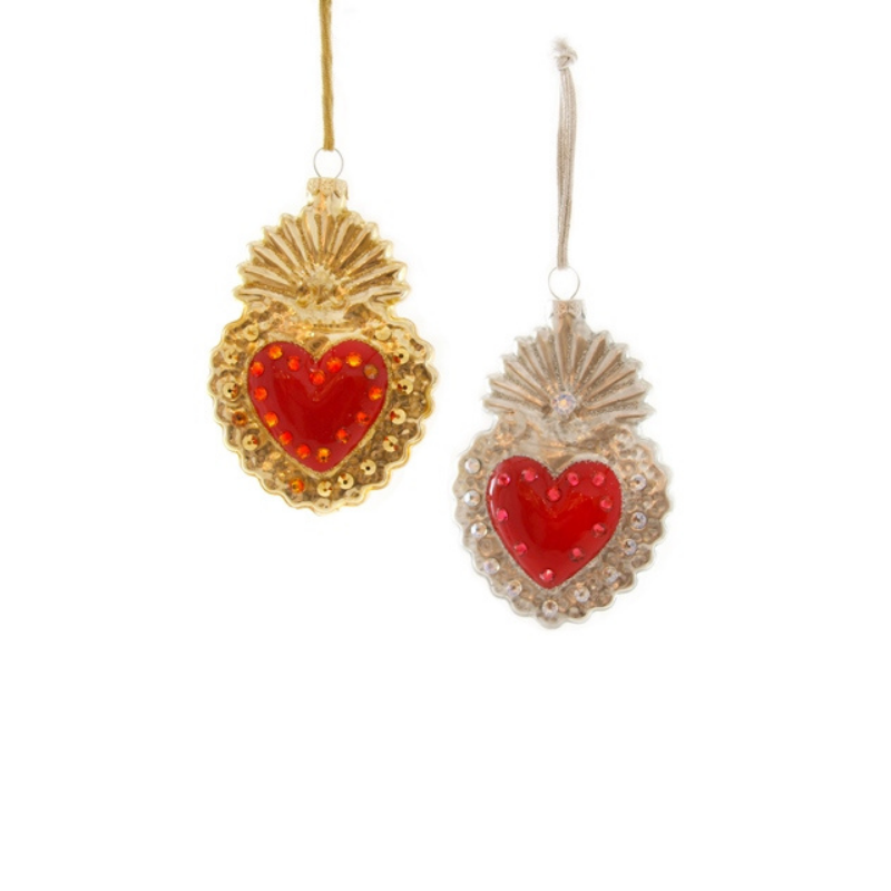 Heart Milagro - Set of 2 Ornaments