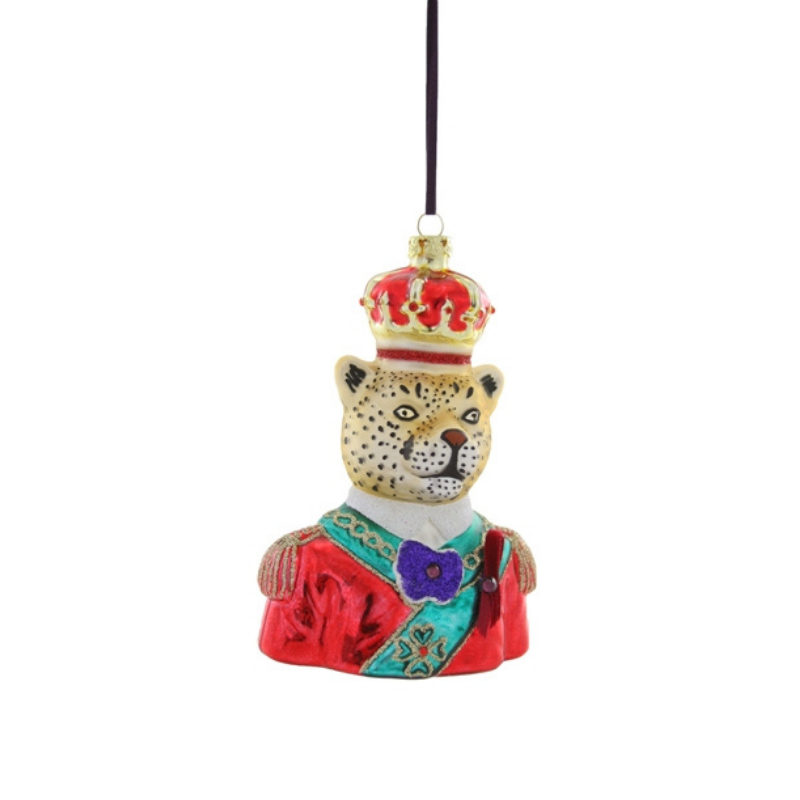 Regal Leopard Ornament