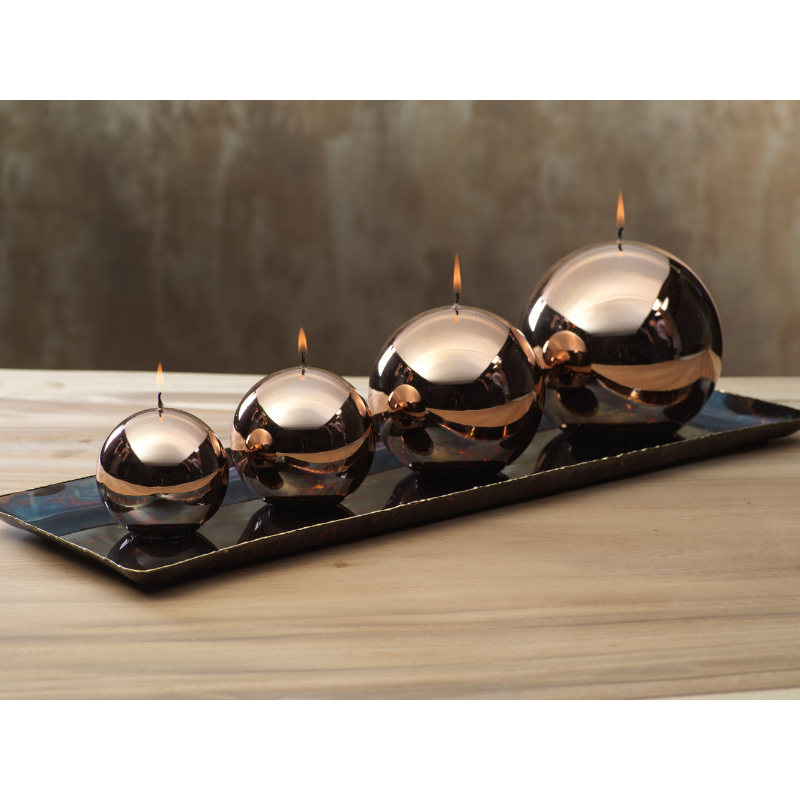 Shiny Metallic Ball Candle - Gold Bronze - CARLYLE AVENUE