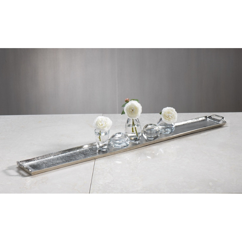 Silver Raw Nickel Long Tray - CARLYLE AVENUE