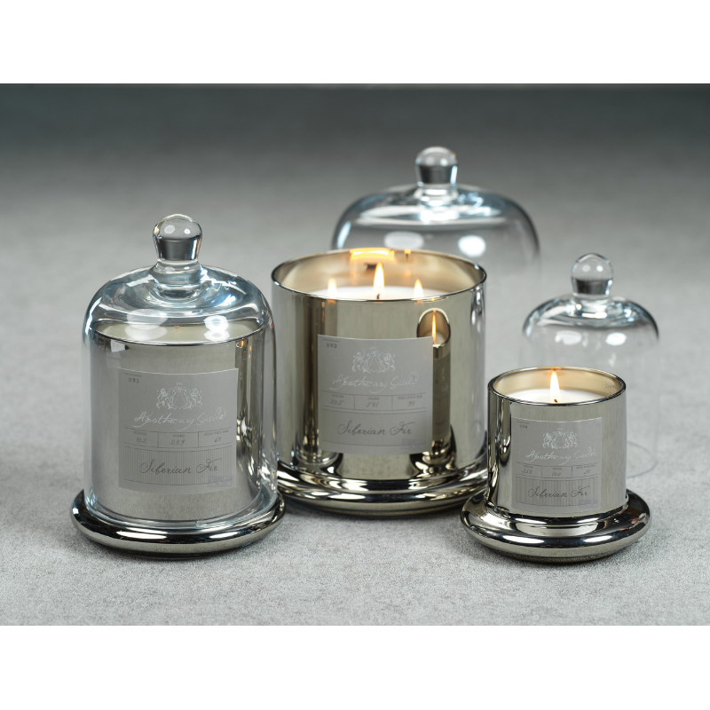 Apothecary Guild Domed Candle - Silver - Siberian Fir - CARLYLE AVENUE