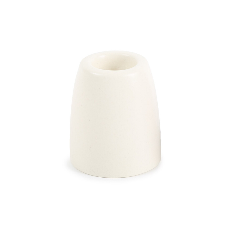 Petite Ceramic Taper Holders - Matte White - CARLYLE AVENUE