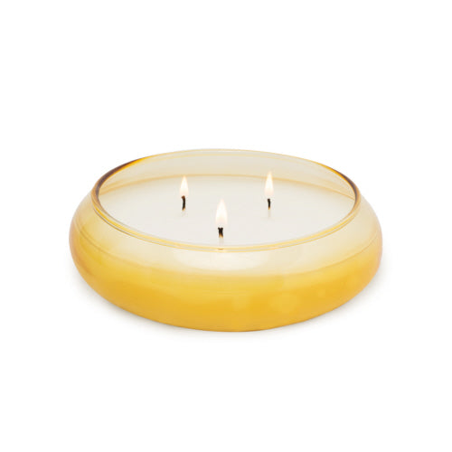 Golden Bubble Glass Candle Bowl - Whiskey & Sequoia